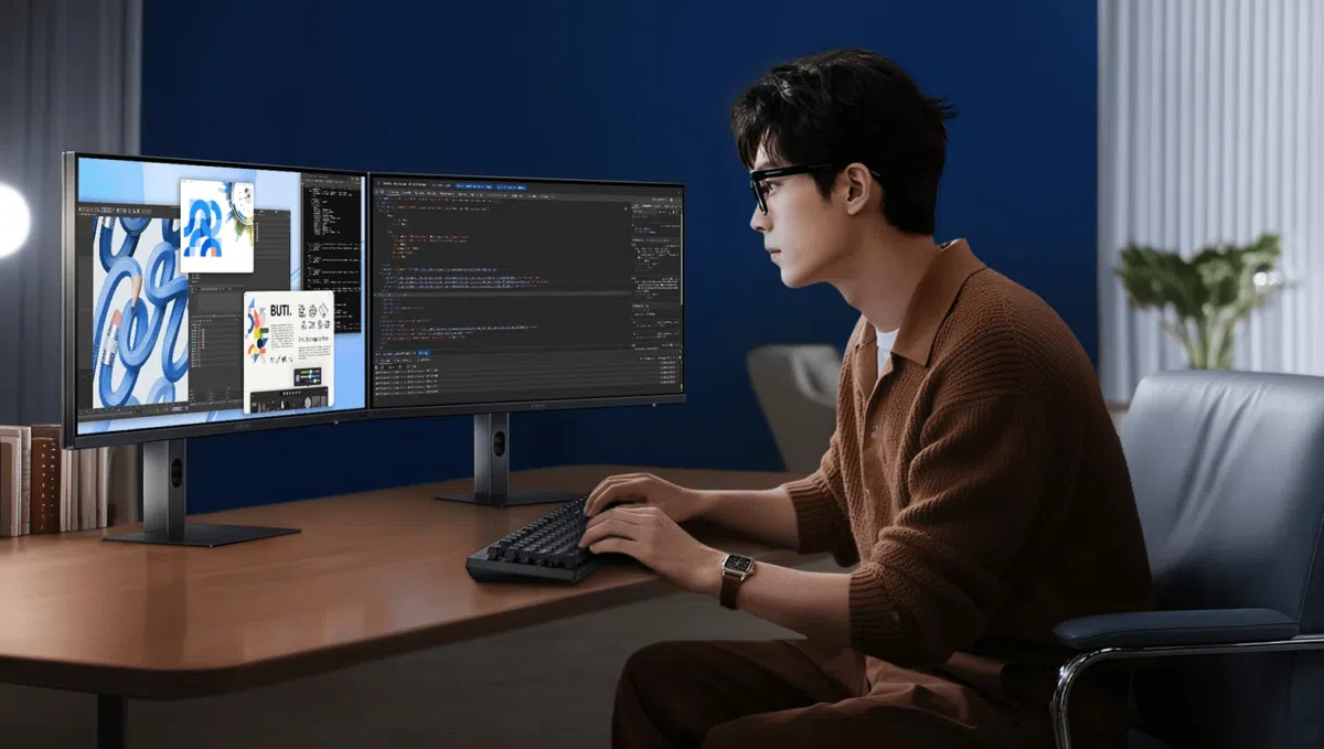 Xiaomi 2K Monitor A27Qi 2026 Tippen vor dem Monitor