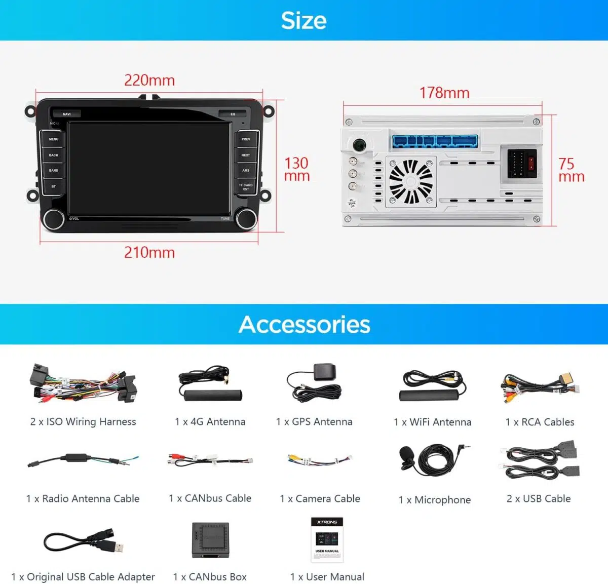 XTrons Lieferumfang XTrons Lieferumfang