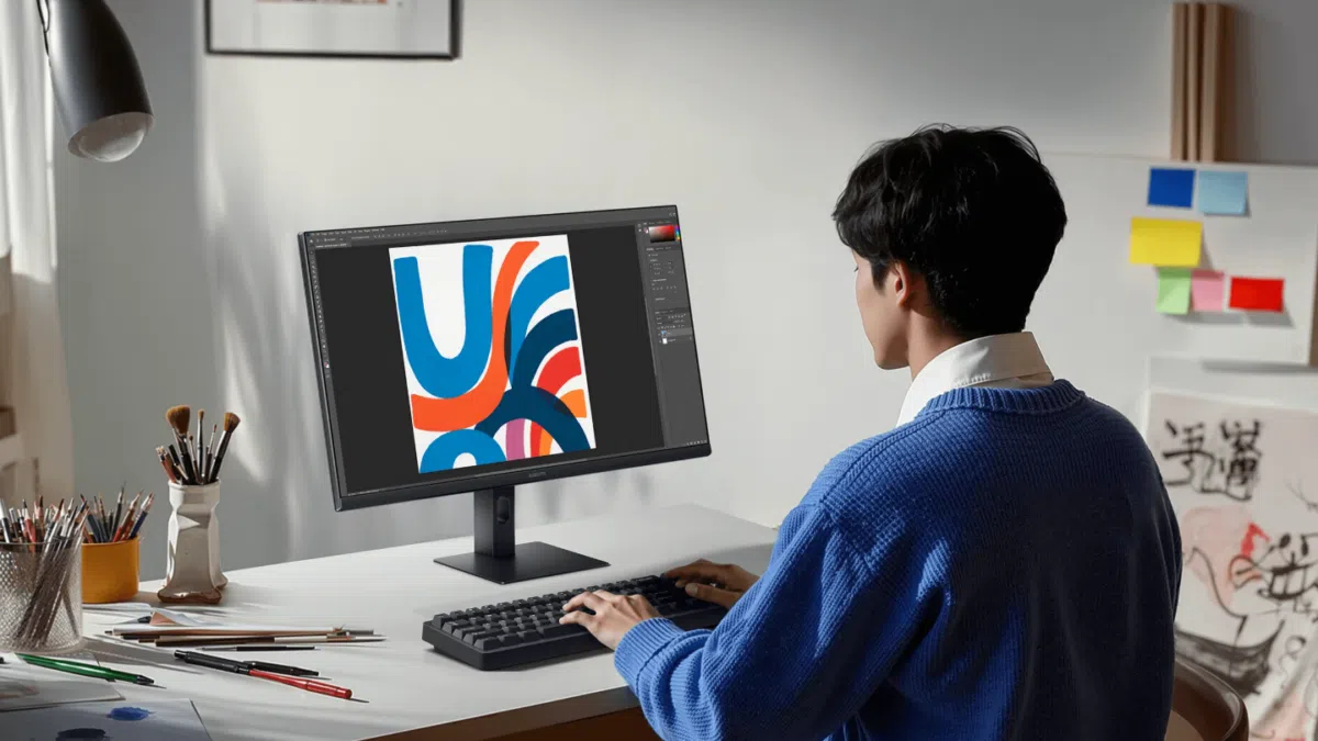 Xiaomi Monitor A27i 2026 Person beim Arbeiten
