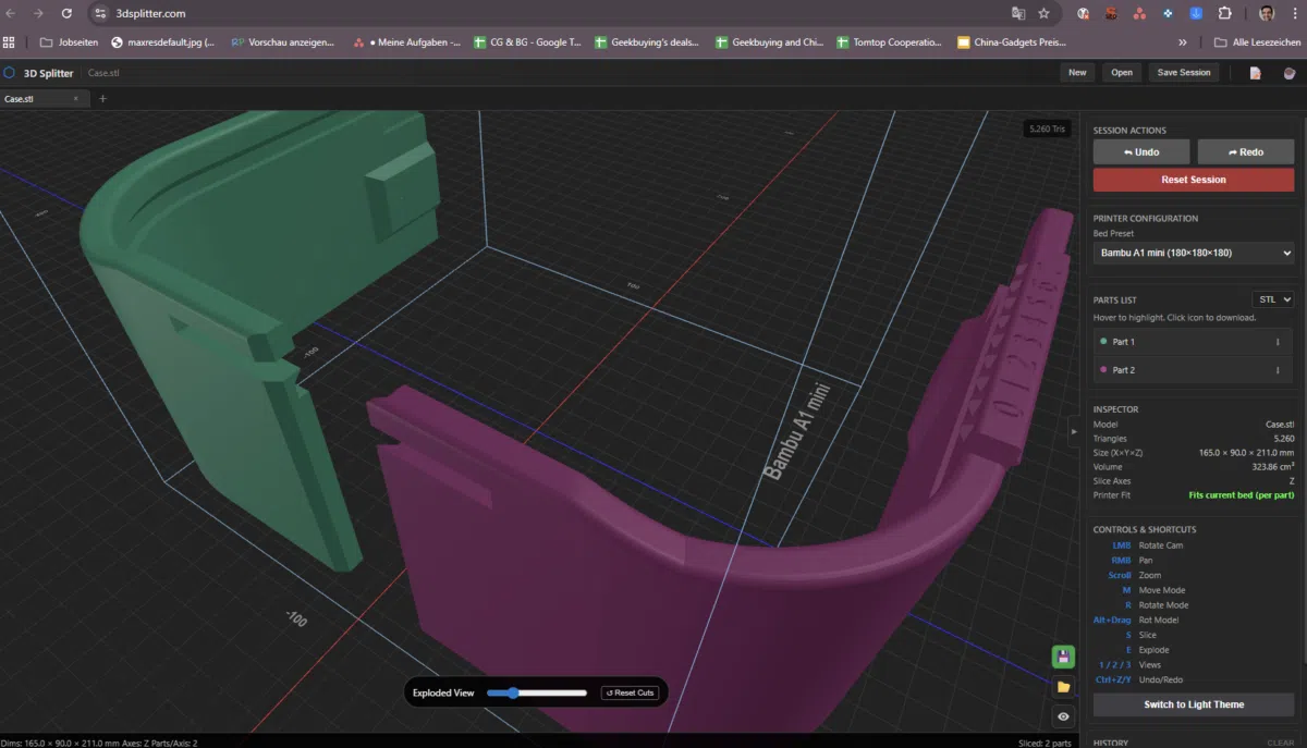 3D Splitter Zick Zack Cut