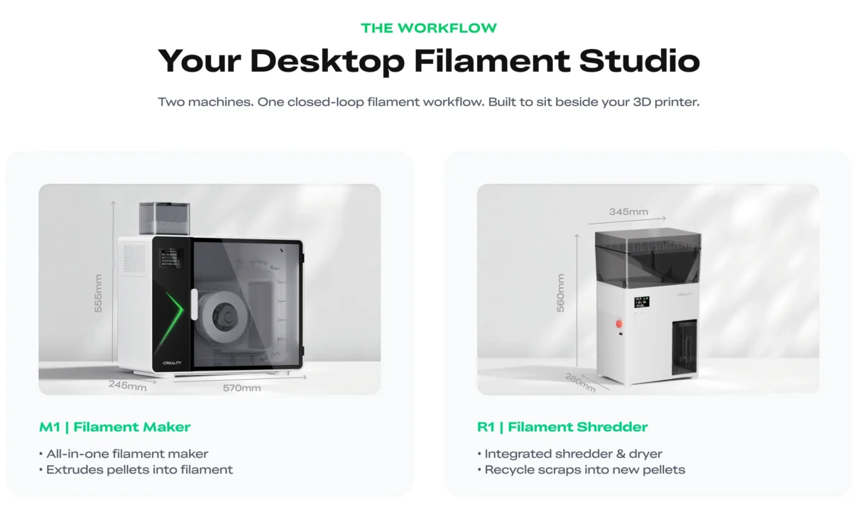 Creality M1R1 Filament Recycler Masse M1 e1769771941784 Creality M1R1 Filament Recycler Masse M1 e1769771941784