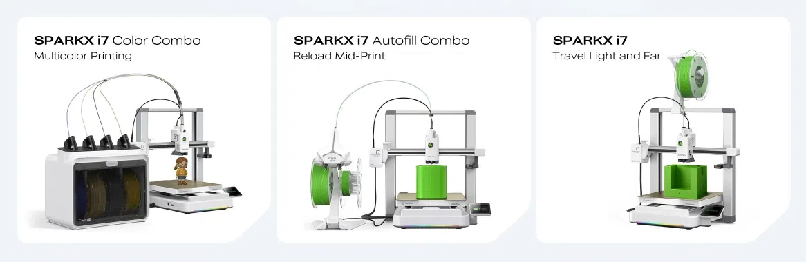 Creality SparkX i7 Modellvarianten Creality SparkX i7 Modellvarianten