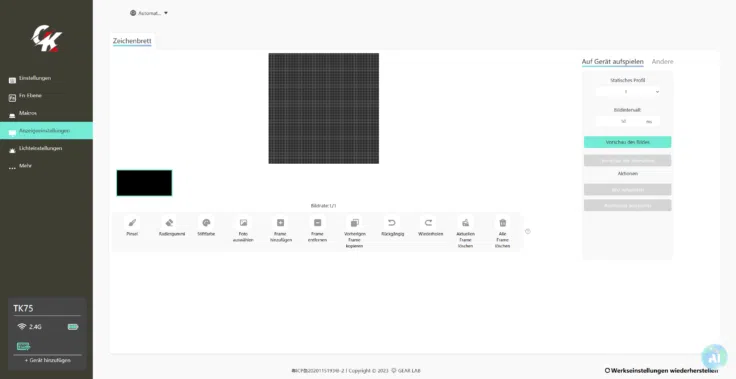 Gamakay TK75HE V2 Software Display