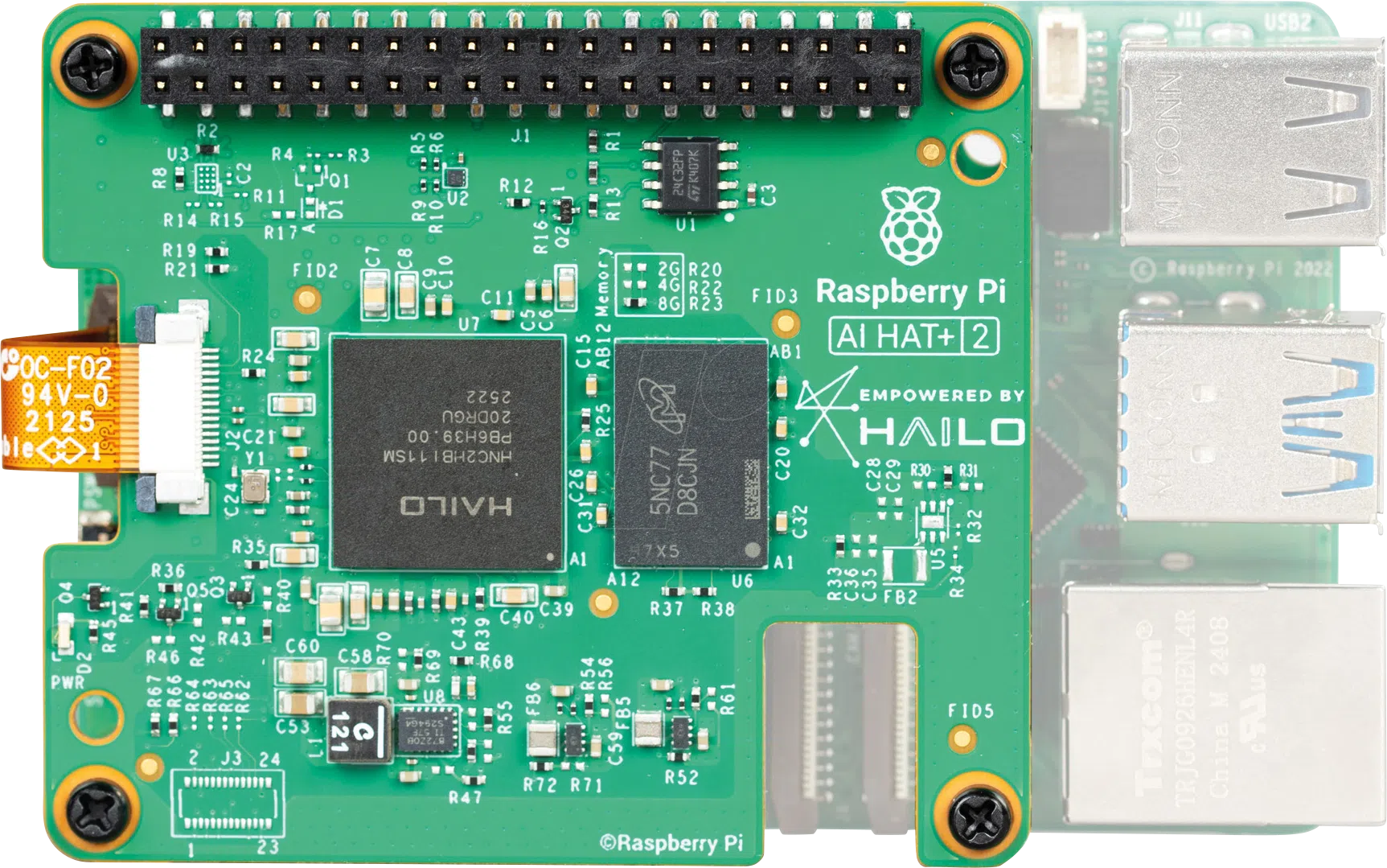 Raspberry Pi AI Hat Plus 2 Detail