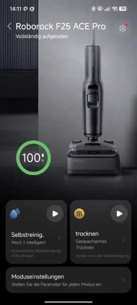 Roborock F25 Ace Pro App Startseite Roborock F25 Ace Pro App Startseite