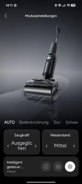 Roborock F25 Ace Pro Modi Anpassung Roborock F25 Ace Pro Modi Anpassung