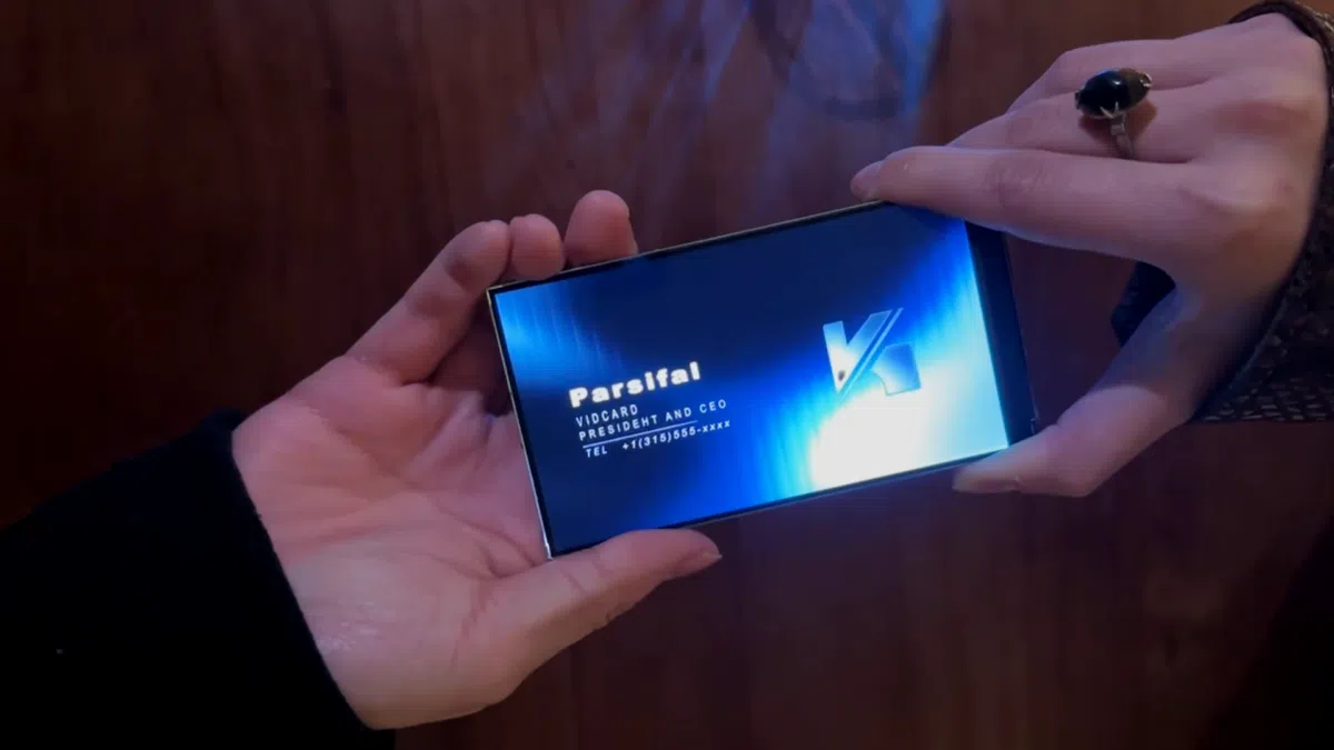 Vidcard Visitenkarte mit Videodisplay 4