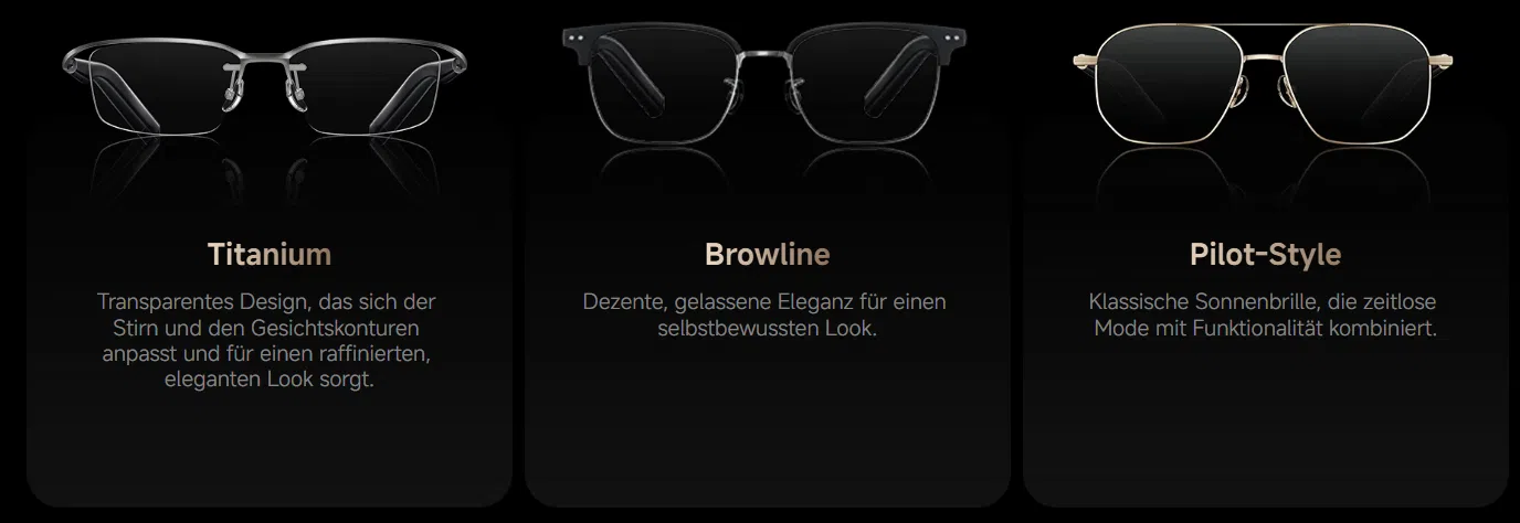 Xiaomi Mijia Smart Audio Glasses Modelle