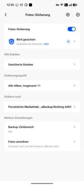 ugreen nas android fotos sicherung