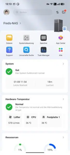 ugreen nas android oberflaeche