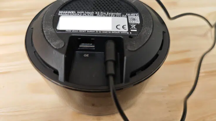 Huawei WiFi Mesh X3 Pro Extender Unterseite Huawei WiFi Mesh X3 Pro Extender Unterseite
