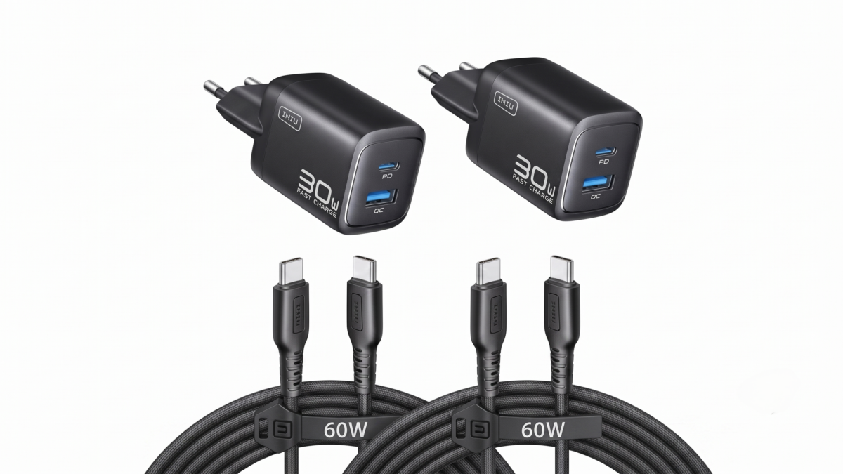 INIU 30W USB C Ladegeraet mit Ladekabel zweimal INIU 30W USB C Ladegeraet mit Ladekabel zweimal