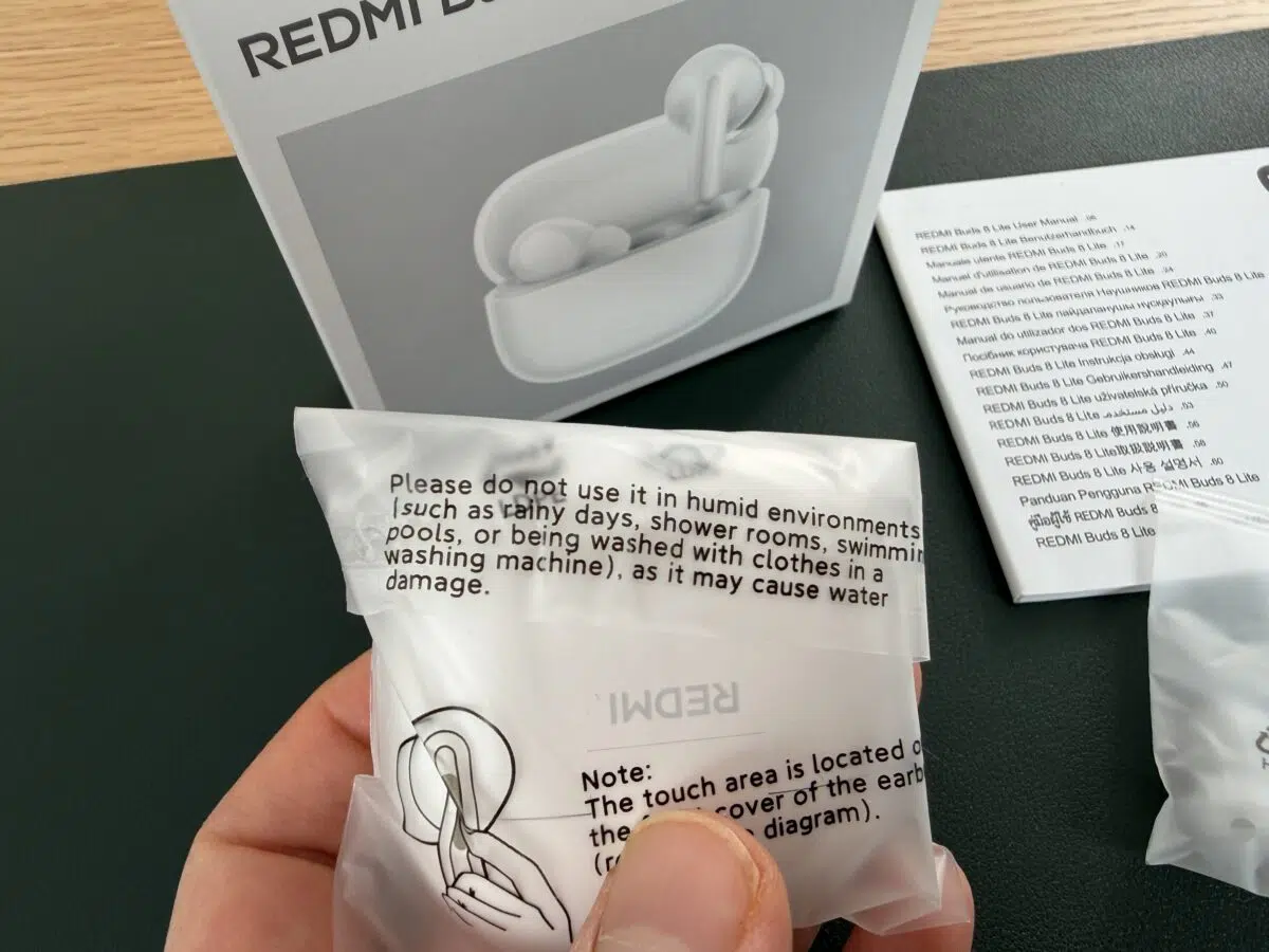 Redmi Buds 8 Lite Warnhinweis