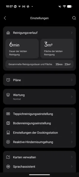Roborock Qrevo Curv 2 Flow App Einstellungen Roborock Qrevo Curv 2 Flow App Einstellungen