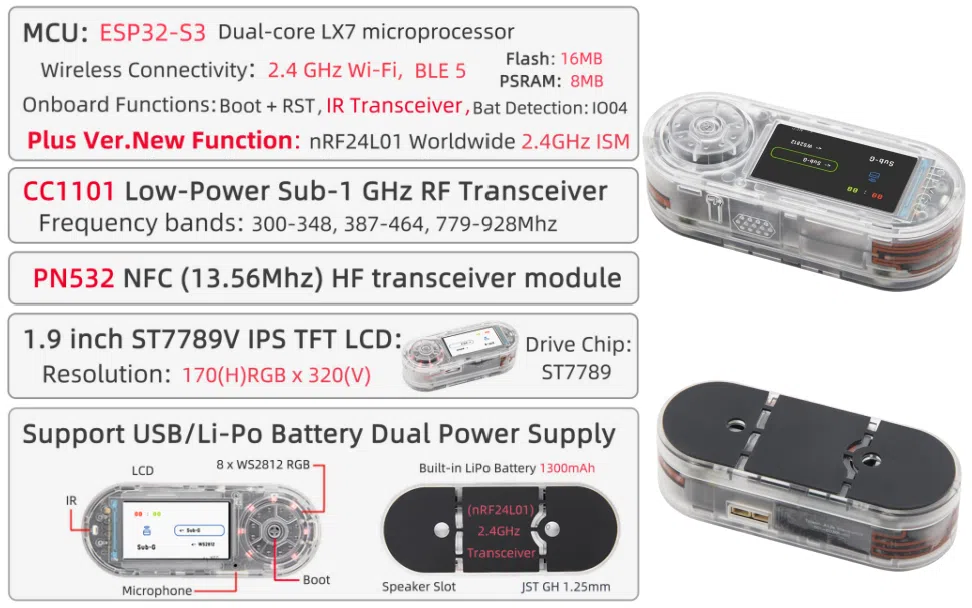 lilygo t embed cc1101 tech specs lilygo t embed cc1101 tech specs