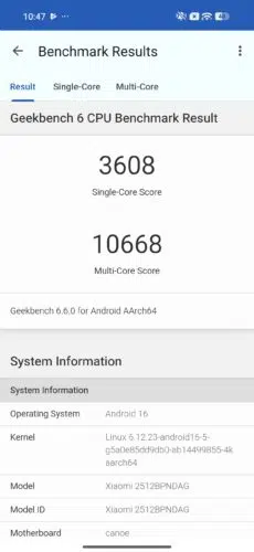 xiaomi 17 ultra geekbench