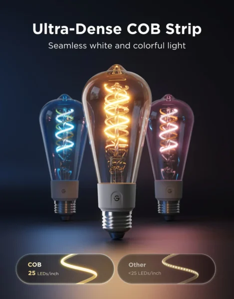 Govee Edison Gluehbirne COB Strip Farben