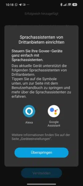 Govee LED Edison Bulb App Sprachassistent