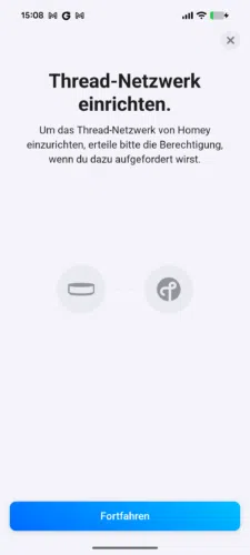 Homey Pro Test App Einrichtung Thread