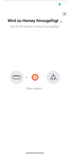 Homey Pro Test App Matter over Thread Verbindung