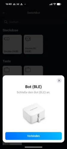 Homey Pro Test App SwitchBot Bit hinzugefuegt