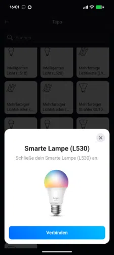 Homey Pro Test App Tapo Gluehbirne verbinden