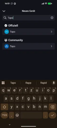 Homey Pro Test App Tapo Integration