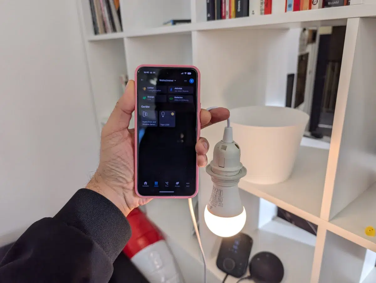 Homey Pro Test Tapo Gluehbirne