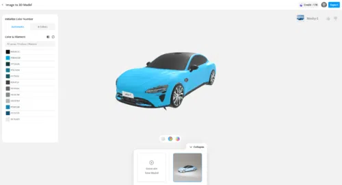 Image to 3D Meshy 6 Makerlab Xiaomi SU7 2 Image to 3D Meshy 6 Makerlab Xiaomi SU7 2