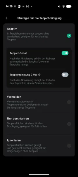 JONR X9 Pro App Teppichreinigung