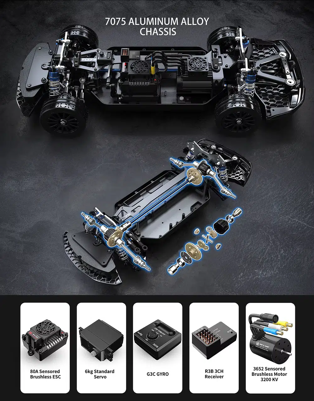 MJX 10306 Ford Mustang BrushlessMetallchassis