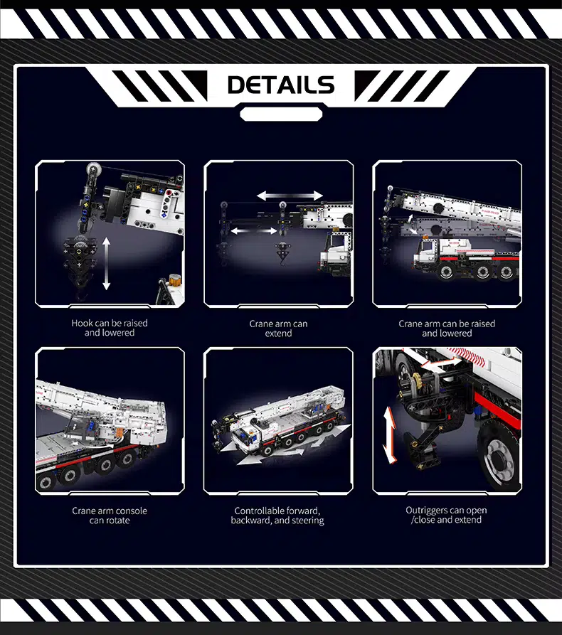 Mould King 17075 Kran Funktionen