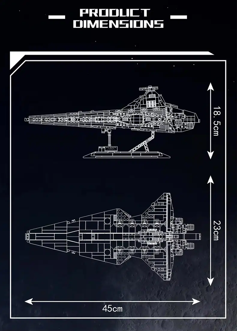 Mould King21074 Republic Cruiser Masse