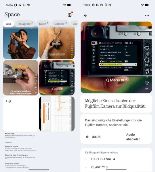 Nothing OS Essential Space Screenshot