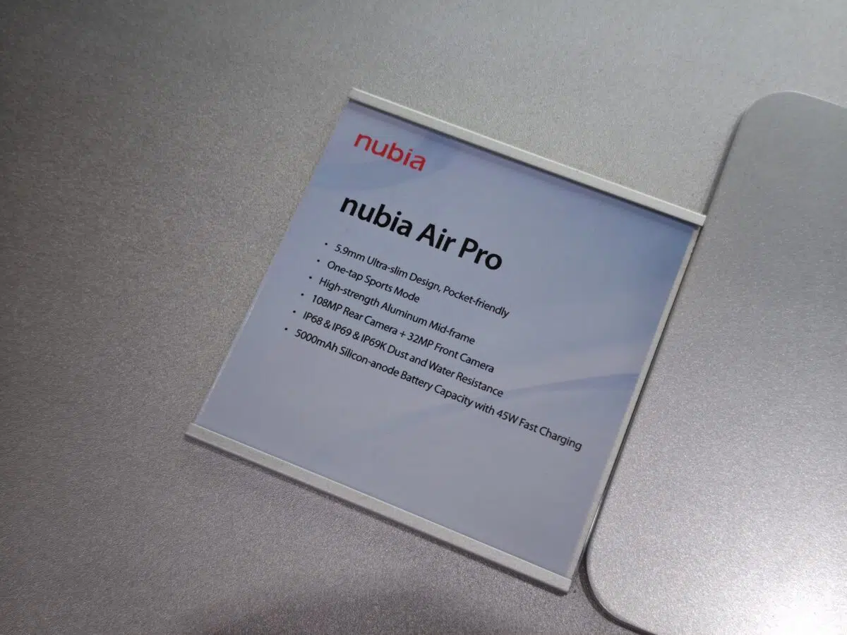 Nubia Air Pro Specs