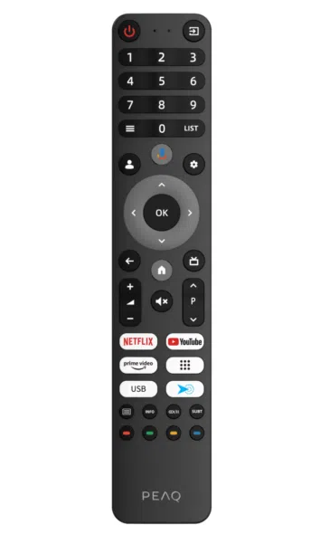 PEAQ PTV 75GQU 5025C AG Fernbedienung PEAQ PTV 75GQU-5025C AG Fernbedienung