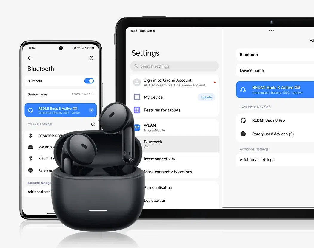 Redmi Buds 8 Active Multipoint Redmi Buds 8 Active Multipoint