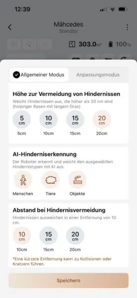 Mova LiDAX Ultra 1000 Maehroboter Hinderniserkennung Mova LiDAX Ultra 1000 Maehroboter Hinderniserkennung