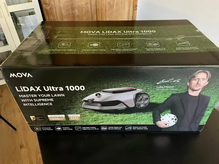Mova LiDAX Ultra 1000 Maehroboter Verpackung Mova LiDAX Ultra 1000 Maehroboter Verpackung