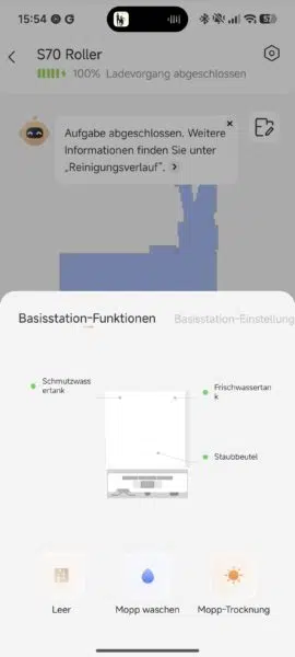 Mova S70 Roller Wassertanks