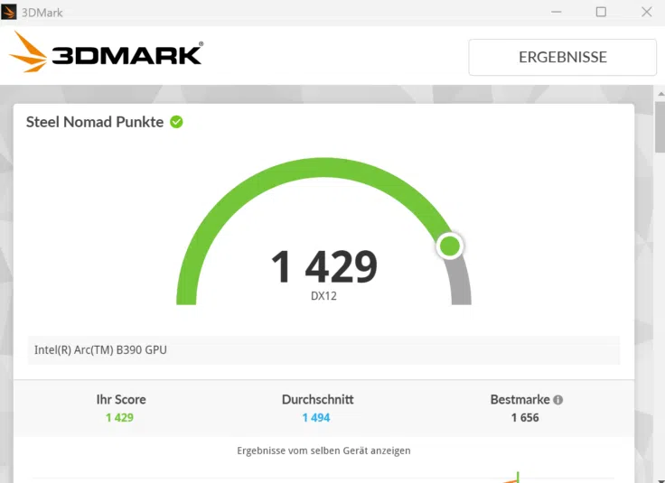 SAMSUNG Galaxy Book6 Pro 14 3DMark Steel Nomad