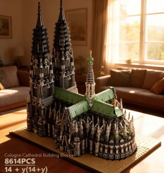 koelner dom klemmbausteine auf tisch