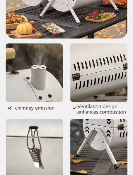 tragbarer Holzkohlegrill  Details