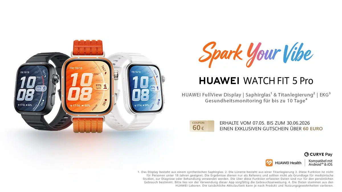 Huawei Watch Fit 5 Pro Startangebot Aufmacher