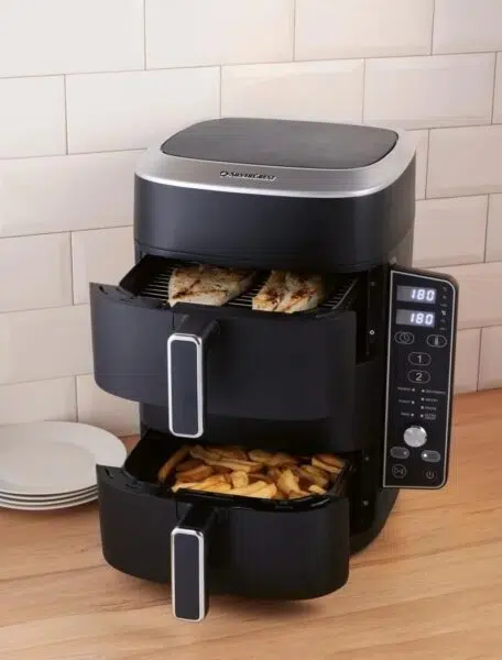 Silvercrest Tower Air Fryer uebereinanderliegende Kammern