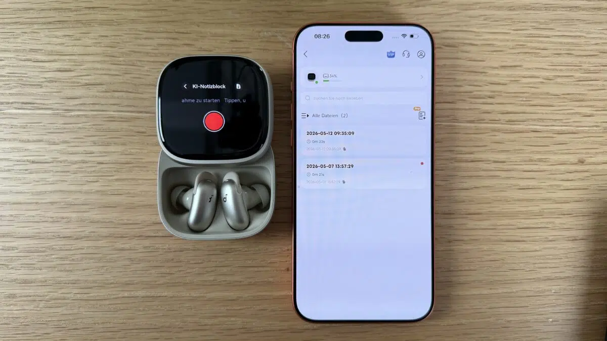 Soundcore Liberty 5 Pro Max KI Notizblock mit App Soundcore Liberty 5 Pro Max KI Notizblock mit App