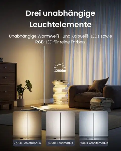 SwitchBot Matter Stehlampe Leuchtkraft