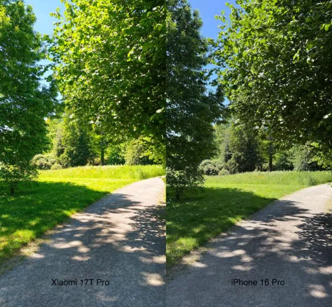 Xiaomi 17T Pro Hauptkamera Vergleich vs iPhone