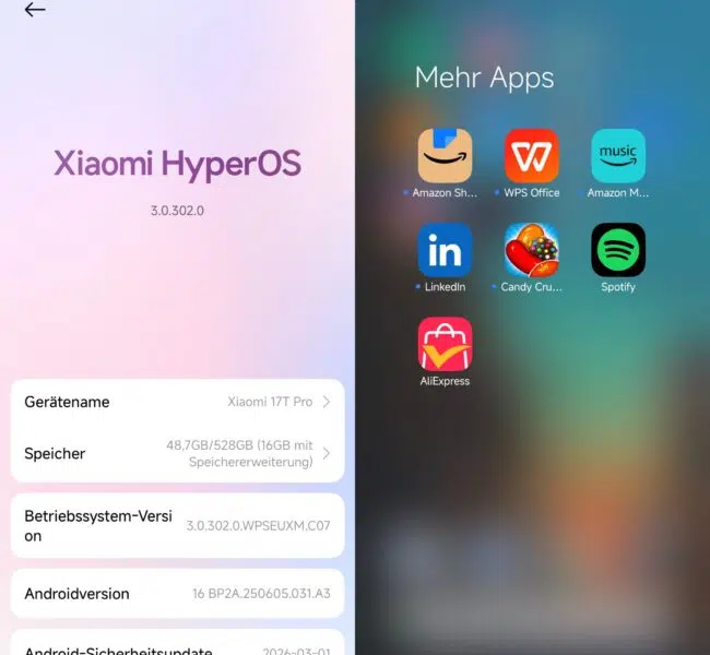 Xiaomi 17T Pro HyperOS 3 Bloatware