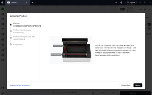 xTool P3 Initial Konfigurtaion Pfadtest xTool P3 Initial Konfigurtaion Pfadtest
